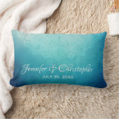 ブルーマかわいらしダラ抽象芸術結婚ズ ランバークッション (ブランケット)