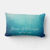 ブルーマかわいらしダラ抽象芸術結婚ズ ランバークッション (裏面)