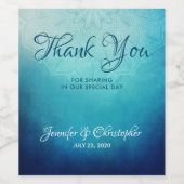 ブルーマかわいらしダラ抽象芸術結婚ズ ワインラベル (シングルラベル)