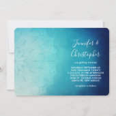 ブルーマかわいらしダラ抽象芸術結婚ズ 招待状 (正面)