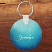 ブルーマかわいらしダラ抽象芸術 キーホルダー (正面)