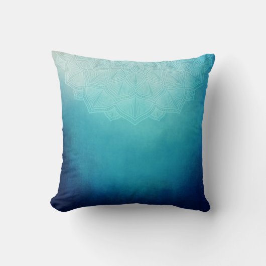 ブルーマかわいらしダラ抽象芸術 クッション (正面)