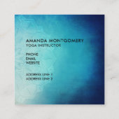 ブルーマかわいらしダラ抽象芸術 スクエア名刺 (裏面)