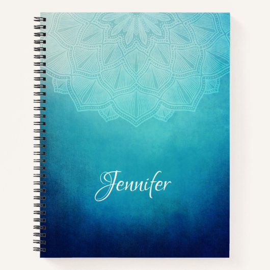 ブルーマかわいらしダラ抽象芸術 ノートブック (正面)