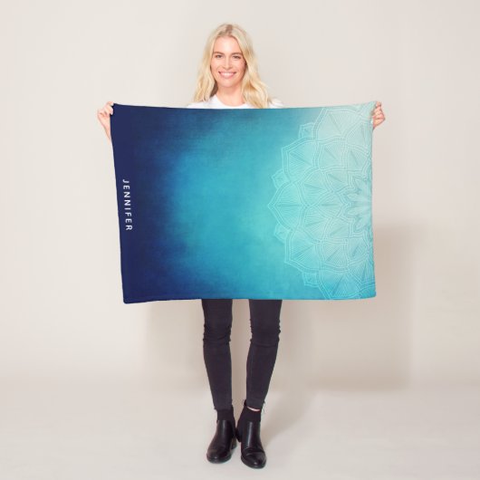 ブルーマかわいらしダラ抽象芸術 フリースブランケット (インサイチュ)