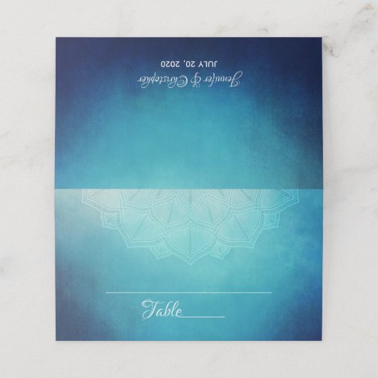 ブルーマかわいらしダラ抽象芸術 プレイスカード (外部開封)