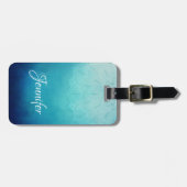 ブルーマかわいらしダラ抽象芸術 ラゲッジタグ (正面横)