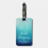 ブルーマかわいらしダラ抽象芸術 ラゲッジタグ (裏面縦)