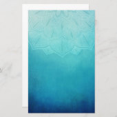 ブルーマかわいらしダラ抽象芸術 便箋 (正面/裏面)