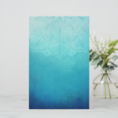 ブルーマかわいらしダラ抽象芸術 便箋 (スタンド正面)