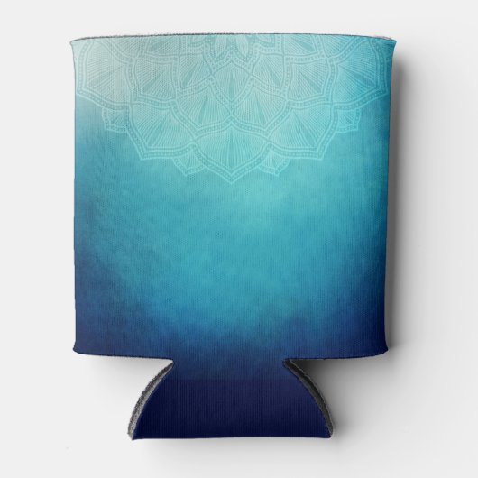 ブルーマかわいらしダラ抽象芸術 缶クーラー (正面)