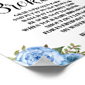 ブルーマイウォーターが赤ちゃんシャワーのゲームサインを破った ポスター (角)