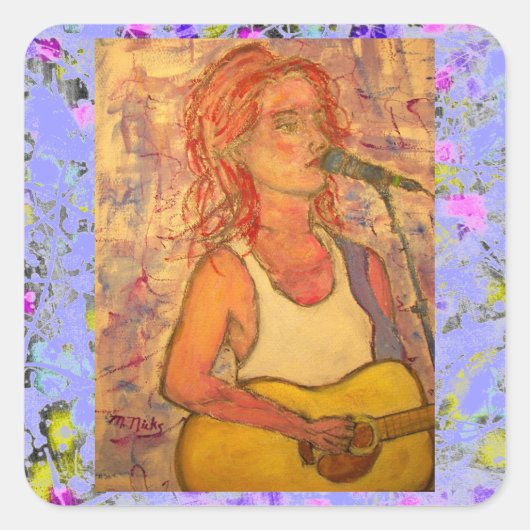 ブルーマイクのソングストレス点滴 スクエアシール (正面)