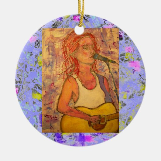 ブルーマイクソングストレス滴 セラミックオーナメント (正面)