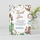 ブルーマイファーストRodeo 1st誕生日サンキューカード 招待状 (スタンド正面)