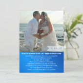 ブルーマインド披露宴のみ結婚の写真招待状 招待状 (スタンド正面)