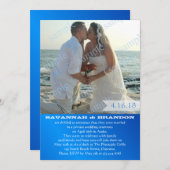 ブルーマインド披露宴のみ結婚の写真招待状 招待状 (正面/裏面)