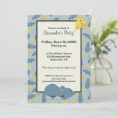 ブルーマウスとチーズのカスタム誕生日パーティー 招待状 (スタンド正面)