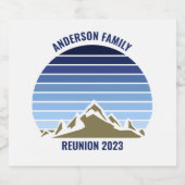 ブルーマウンテンサンセットカスタマイズ可能パーティー ビールラベル (シングルラベル)