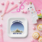 ブルーマウンテンサンセットカスタマイズ可能パーティー ペーパープレート (パーティー)