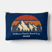 ブルーマウンテンサンセットハイクパーソナライズされたキング アクセサリーポーチ (正面)