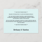 ブルーマウンテンシリーズ, ラスティックウェディングの詳細 エンクロージャーカード (裏面)