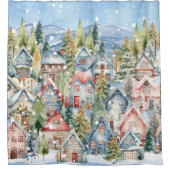 ブルーマウンテンスノーウィーウィンタービレッジ シャワーカーテン (正面)