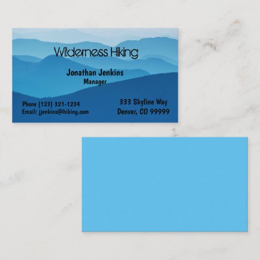 ブルーマウンテンズアウトドアカスタム 名刺 (正面/裏面)