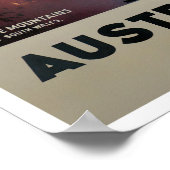 ブルーマウンテンズオーストラリアヴィンテージ旅行 ポスター (角)