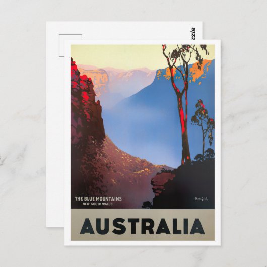 ブルーマウンテンズオーストラリアヴィンテージ旅行 ポストカード (正面/裏面)