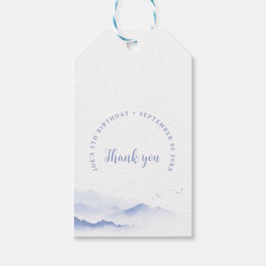 ブルーマウンテンズサンキュー誕生日 ギフトタグ (正面)