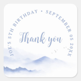 ブルーマウンテンズサンキュー誕生日 スクエアシール