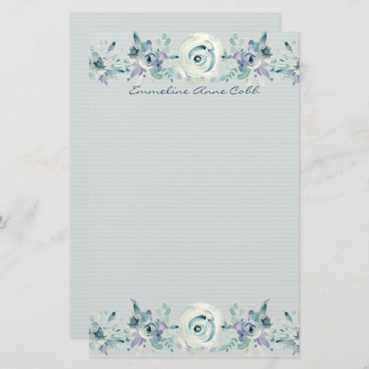 ブルーマウンテンバラ パーソナライズされた 便箋 (正面/裏面)