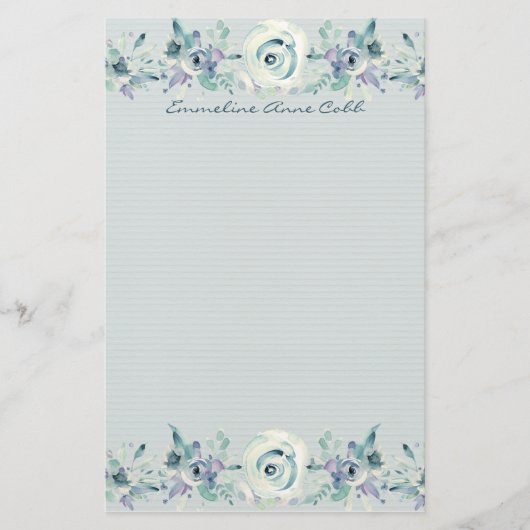 ブルーマウンテンバラ パーソナライズされた 便箋 (正面)