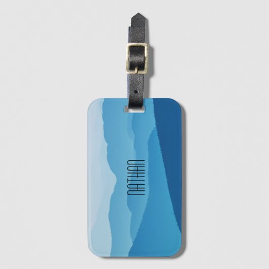 ブルーマウンテンパーソナライズされたズ ラゲッジタグ (正面縦)