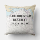 ブルーマウンテンビーチFL航海のグラフカスタム順序 クッション (正面)