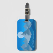 ブルーマウンテンピークスランドスケープイラストレーション ラゲッジタグ (正面縦)