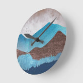ブルーマウンテンピーク ラウンド壁時計 (傾斜)