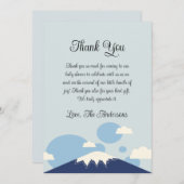 ブルーマウンテンベビーシャワーサンキューカード サンキューカード (正面/裏面)