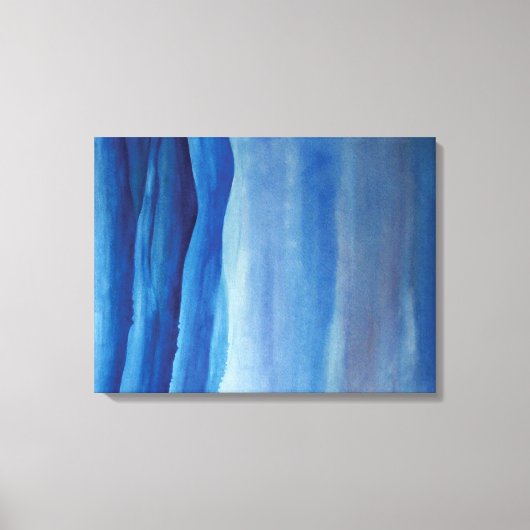 ブルーマウンテンランドスケープ水彩画キャンバス キャンバスプリント (正面)