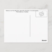 ブルーマウンテンレイク上のレインボー ポストカード (裏面)