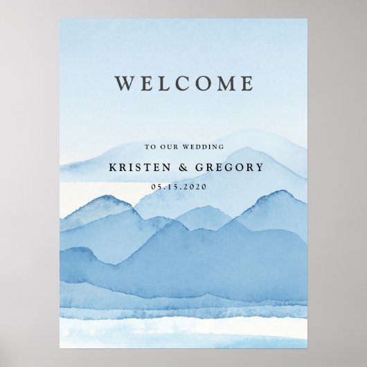 ブルーマウンテンレンジランドスケープ結婚の歓迎 ポスター (正面)