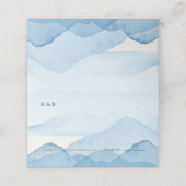 ブルーマウンテンレンジランドスケープ結婚ズ座席表 プレイスカード (外部開封)