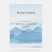 ブルーマウンテンレンジランドスケープ結婚ズ アクリルサイン (正面)