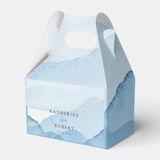 ブルーマウンテンレンジランドスケープ結婚モノグラム フェイバーボックス (正面サイド)