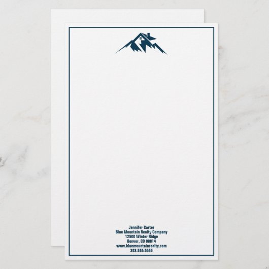 ブルーマウンテン不動産カスタムエージェント 便箋 (正面/裏面)