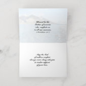 ブルーマウンテン悔やみや弔慰折り畳み箔挨拶カード 箔グリーティングカード (内側レイダウン)