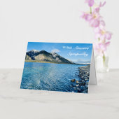 ブルーマウンテン悔やみや弔慰折り畳み箔挨拶カード 箔グリーティングカード (蘭)