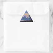 ブルーマウンテン抽象芸術サンセット風景画 三角形シール (バッグ)