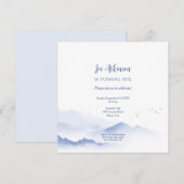 ブルーマウンテン男女兼用ズ誕生日の招待 招待状 (正面/裏面)